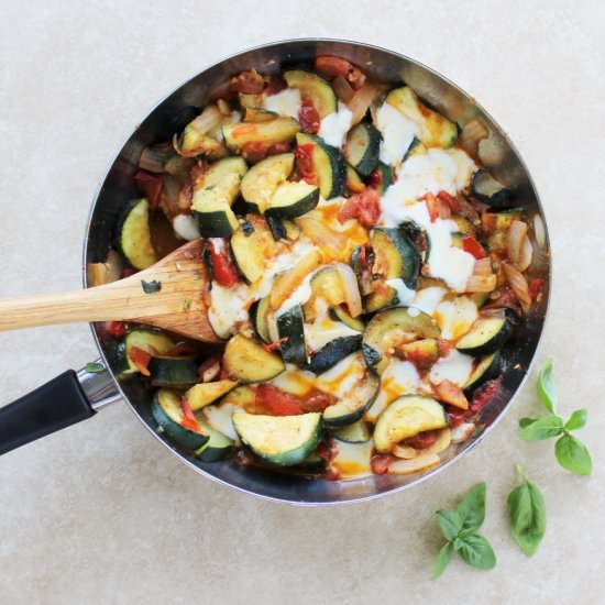 Tomato Zucchini Mozzarella Bake - Recipe photo by ACookableFeast