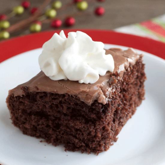 Hot Chocolate Poke Cake - Recipe photo by foodlovinfamily