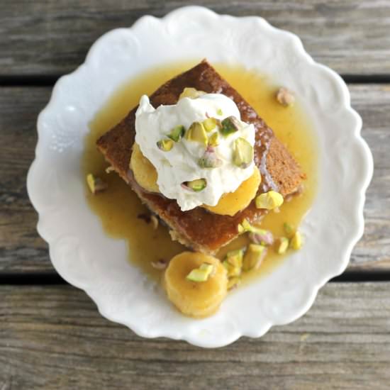 Caramelized Banana Topped Cake - Recipe photo by words of deliciousness