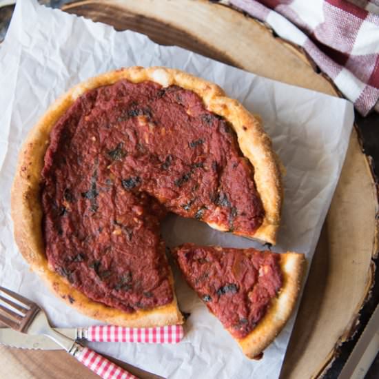 Chicago Deep Dish Pizza - Recipe photo by houseofnasheats