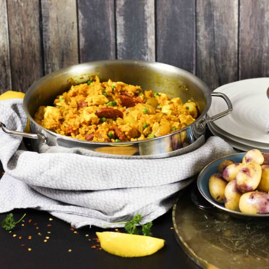 Chorizo Chicken Paella - Recipe photo by mordenh