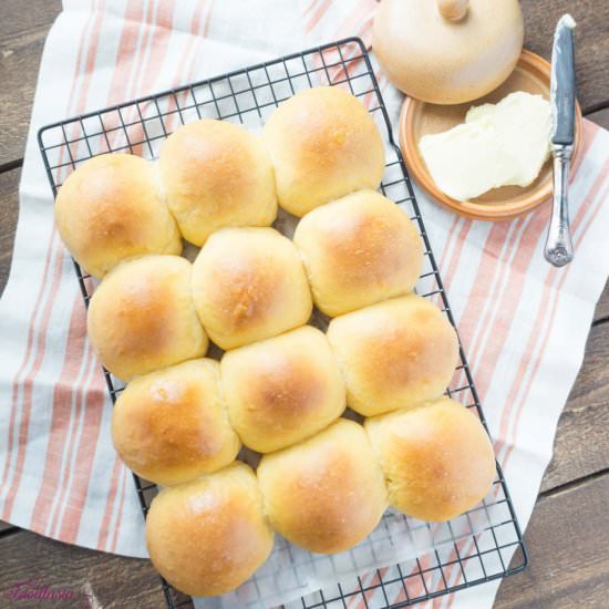 Pillowy Soft Sweet Potato Rolls - Recipe photo by Foodtasia