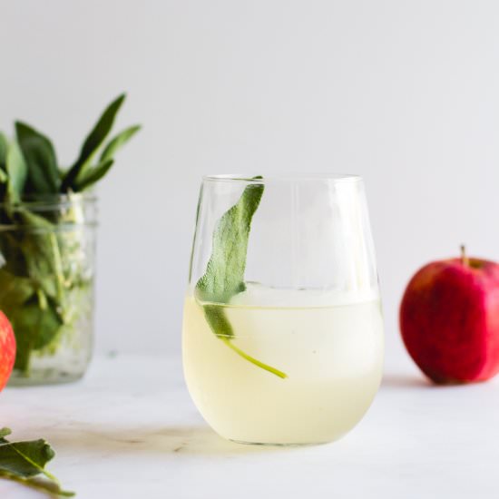Apple + Sage Cocktail - Recipe photo by coffeeandcrumbs