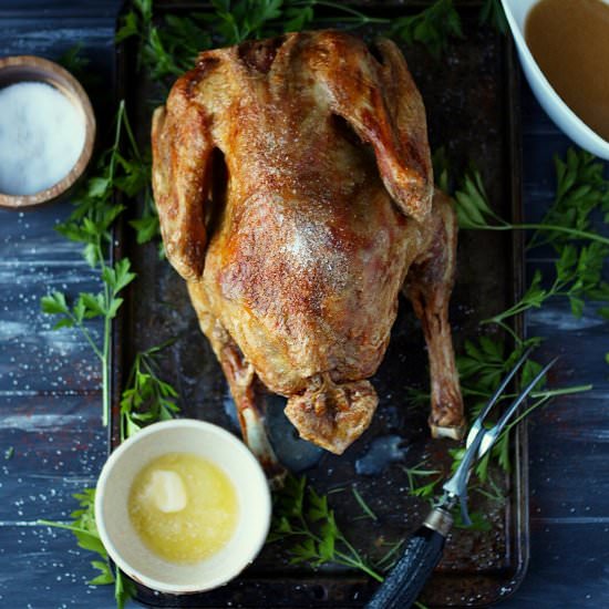 Deep-Fried Turkey - Recipe photo by thewoodenskillet
