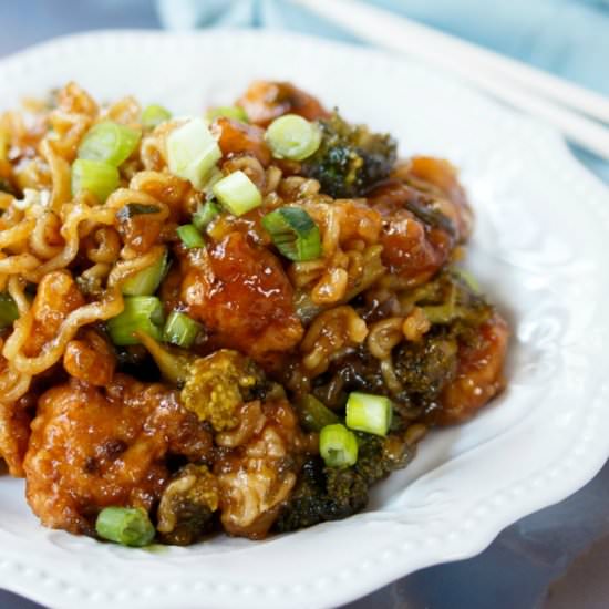 Ramen Noodle General Tso’s Chicken - Recipe photo by TheCozyCook