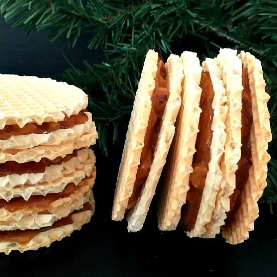 Caramel and walnut wafers - Recipe photo by mygorgeousrecipes