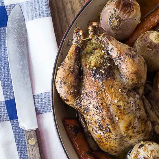 Cornish Hens Stuffed With Couscous - Recipe photo by Ethnic Spoon