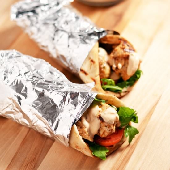 Grilled Lemon Chicken Flat Breads - Recipe photo by ambslovesfood