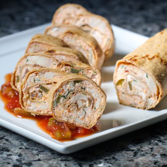 Creamy Chicken & Salsa Pinwheels - Recipe photo by TheKitchenWhisperer