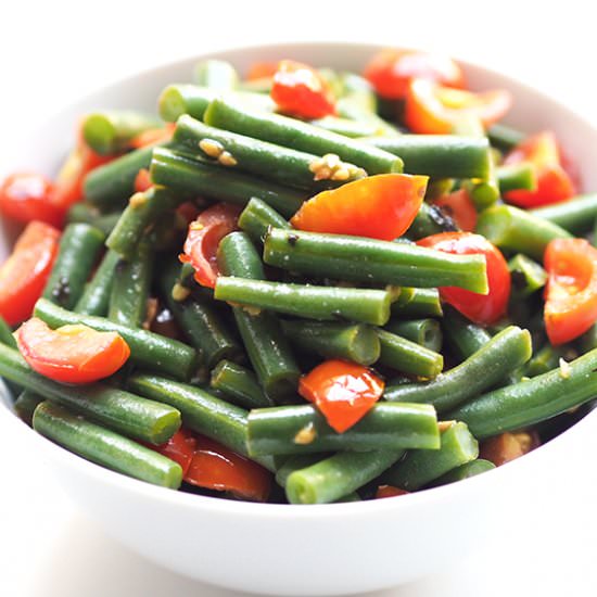 Tuscan Holiday Green Beans - Recipe photo by Kasie Chelanne