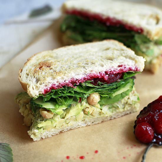 Vegetarian Thanksgiving Sandwich - Recipe photo by Yummy Mummy