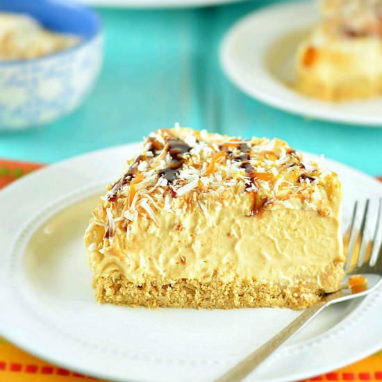 No Bake Coconut Pumpkin Mousse Pie - Recipe photo by ruchiskitchen