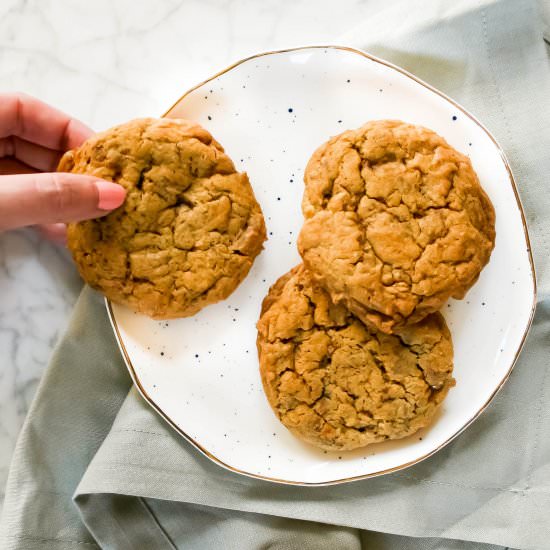 Toffee Crunch Pudding Cookies - Recipe photo by aflavorjournal