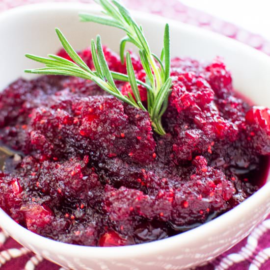 Cranberry Sauce with Grand Mariner - Recipe photo by hungerthirstplay