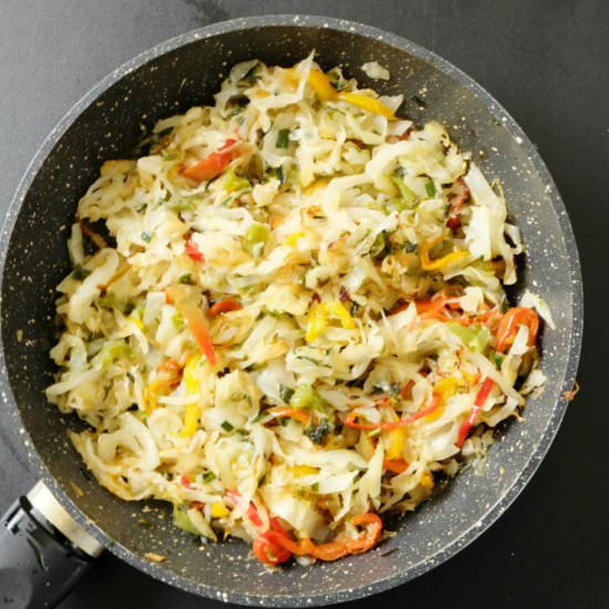 Capsicum Fried Cabbage - Recipe photo by biohackers recipes