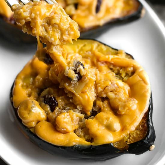 Cheezy Apple Quinoa Stuffed Squash - Recipe photo by runningwithspoons