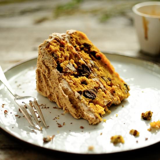 Pumpkin-Mocha Layer Cake - Recipe photo by servingdumplings