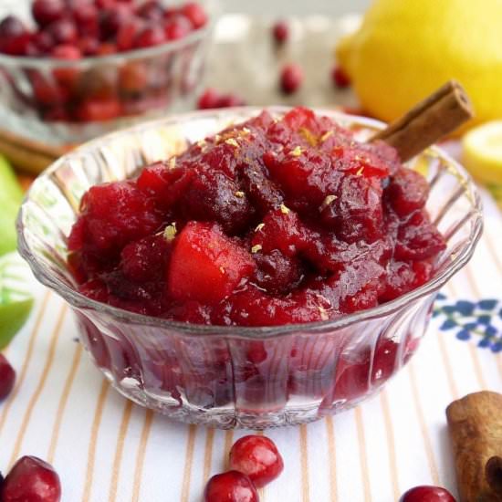 Cran-Apple Sauce (Paleo, GF) - Recipe photo by perchancetocook.com