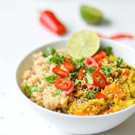 Butternut Squash Coconut Dahl - Recipe photo by Nyoutritious