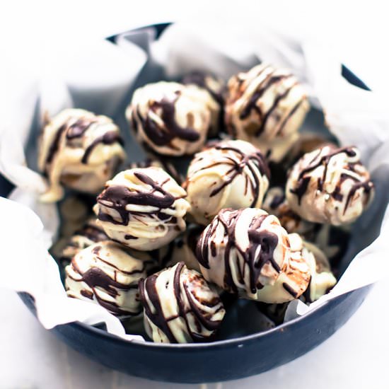 No bake Gluten Free Cake Bites - Recipe photo by Cotter Crunch