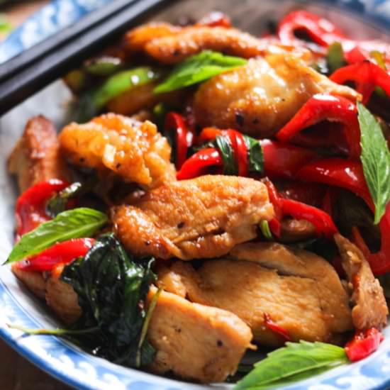 Thai Basil Chicken - Recipe photo by Spice the Plate