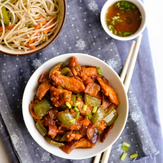 Easy Chilli Chicken - Recipe photo by Kurryleaves