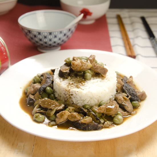 Chinese Green Pea & Pork Stir-fry - Recipe photo by Hungry PeePor