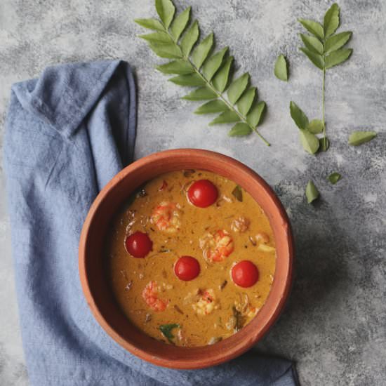 PRAWNS MOLLY / CHAMEEN MOLLY - Recipe photo by rekhavengalil