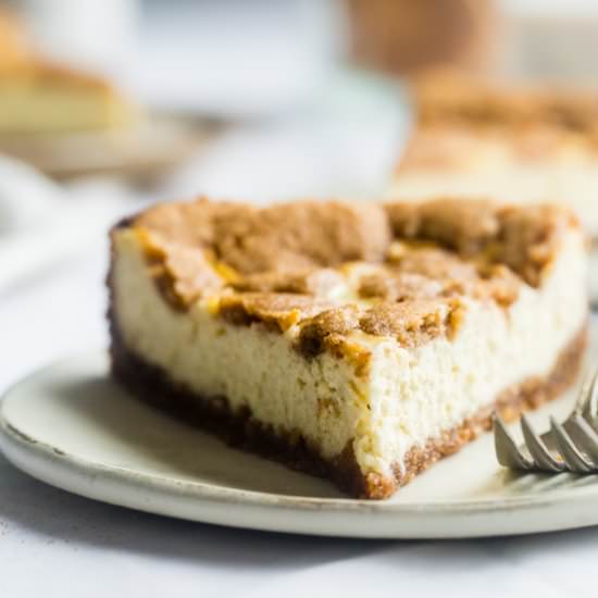 GF Snickerdoodle Cheesecake - Recipe photo by foodfaithfitness