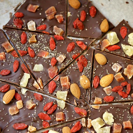 Goji Berry Chocolate Bark - Recipe photo by SlapDashMom