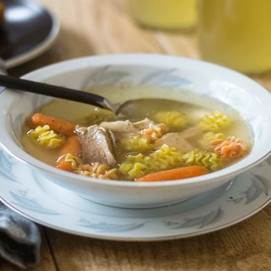 Gluten Free Turkey Noodle Soup - Recipe photo by Feed Your Soul