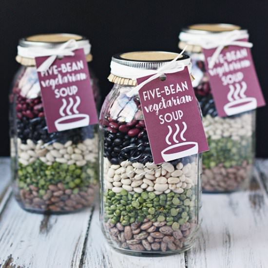 Five Bean Vegetarian Soup Mix - Recipe photo by emihill