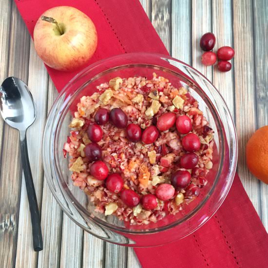 Cranberry Orange Ginger Relish - Recipe photo by LaurenPincusRD