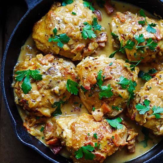 Mustard Chicken - Recipe photo by rasamalaysia
