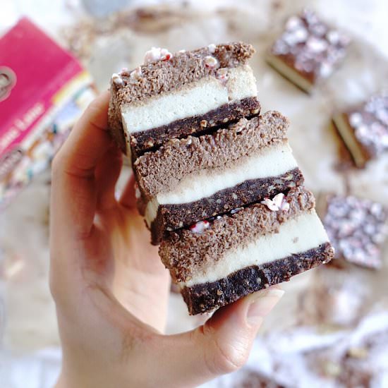 Vegan Candy Cane Cacao Bars - Recipe photo by thetruespoon