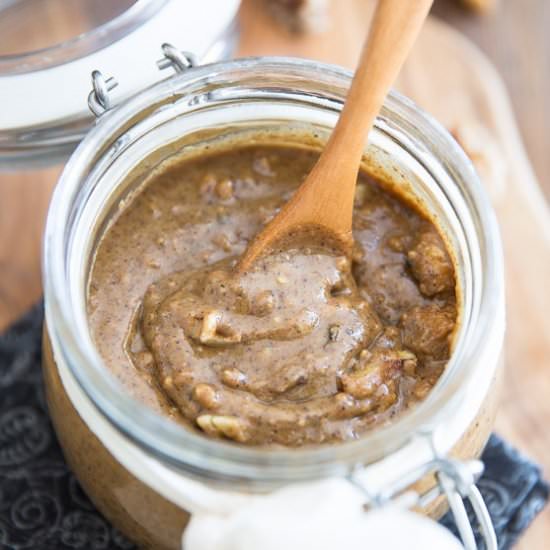 Walnut Pecan Butter - Recipe photo by The Healthy Foodie