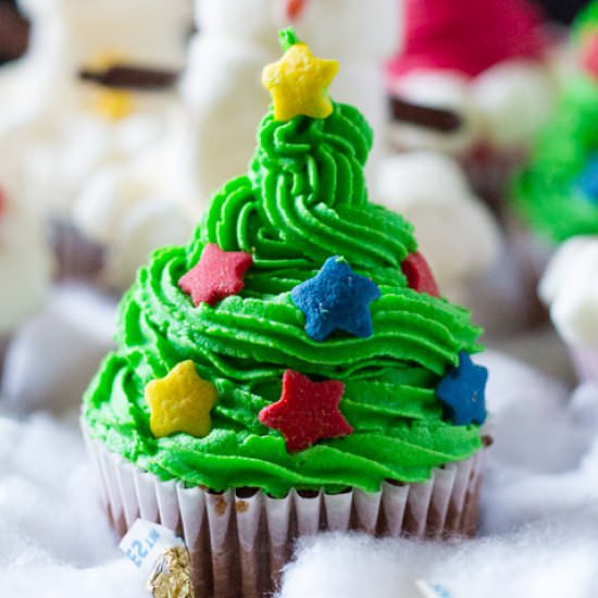 Three Easy Christmas Cupcakes - Recipe photo by ikneadtoeat