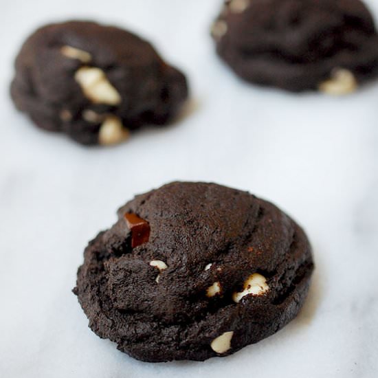 Soft Batch Double Chocolate Cookies - Recipe photo by evabakes