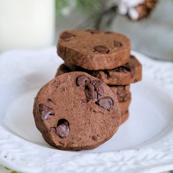 Chocolate Shortbread Cookies - Recipe photo by Blommi