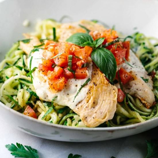 Bruschetta Chicken with Zucchini - Recipe photo by Jessica Gavin