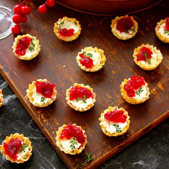 Cranberry & Cream Cheese Tarts - Recipe photo by Happy And Harried