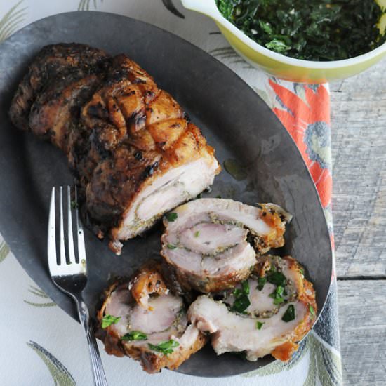 Porchetta Roll with Chimichurri - Recipe photo by JodieMo