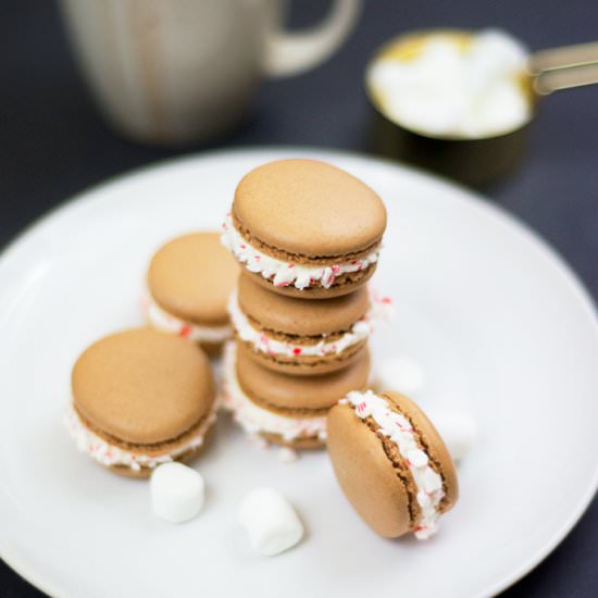 Peppermint chocolate French macaron - Recipe photo by thehomesteady