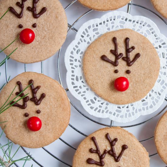 Rudolph Gingerbread Biscuits - Recipe photo by cutieandpie
