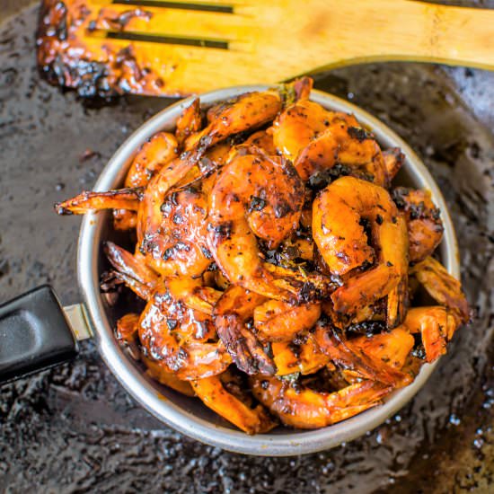 Savory Shrimps on a Skillet - Recipe photo by poojanadkarni