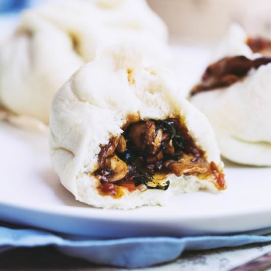 Sneaky BBQ Mushroom Steamed Buns - Recipe photo by My Goodness Kitchen