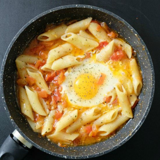 Tomato Basil Egg Pasta - Recipe photo by biohackers recipes