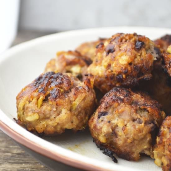 Sausage stuffing balls - Recipe photo by Inside the rustic kitchen