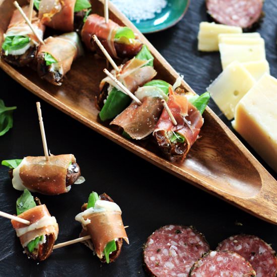 Goat cheese stuffed dates - Recipe photo by thepasticheblog