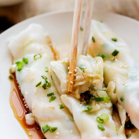 Cheung Fun (Steamed Rice Noodles) - Recipe photo by elaineluo